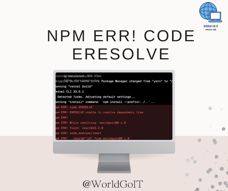 npm ERR! code ERESOLVE, how can I resolve?