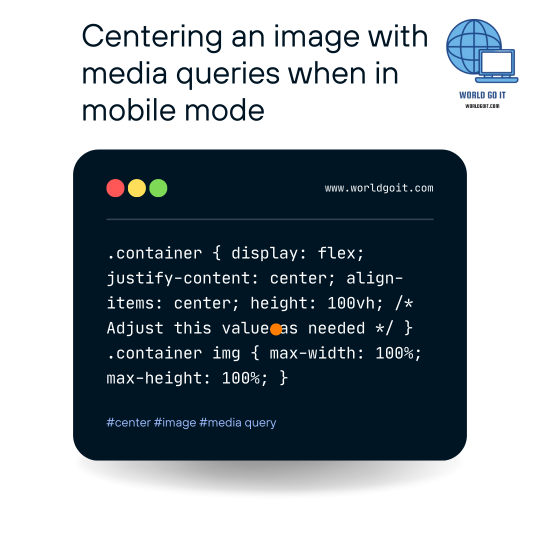 Centering an image with media queries when in mobile mode