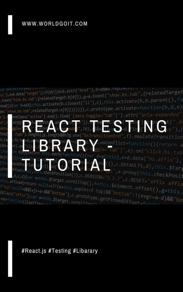 [React Testing Library] - Tutorial