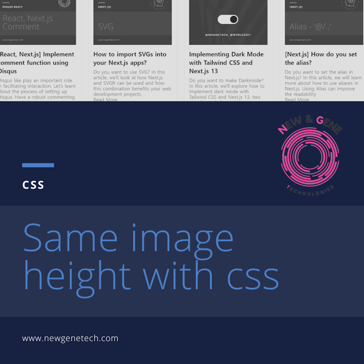 [CSS] Same Image Height with tailwindcss